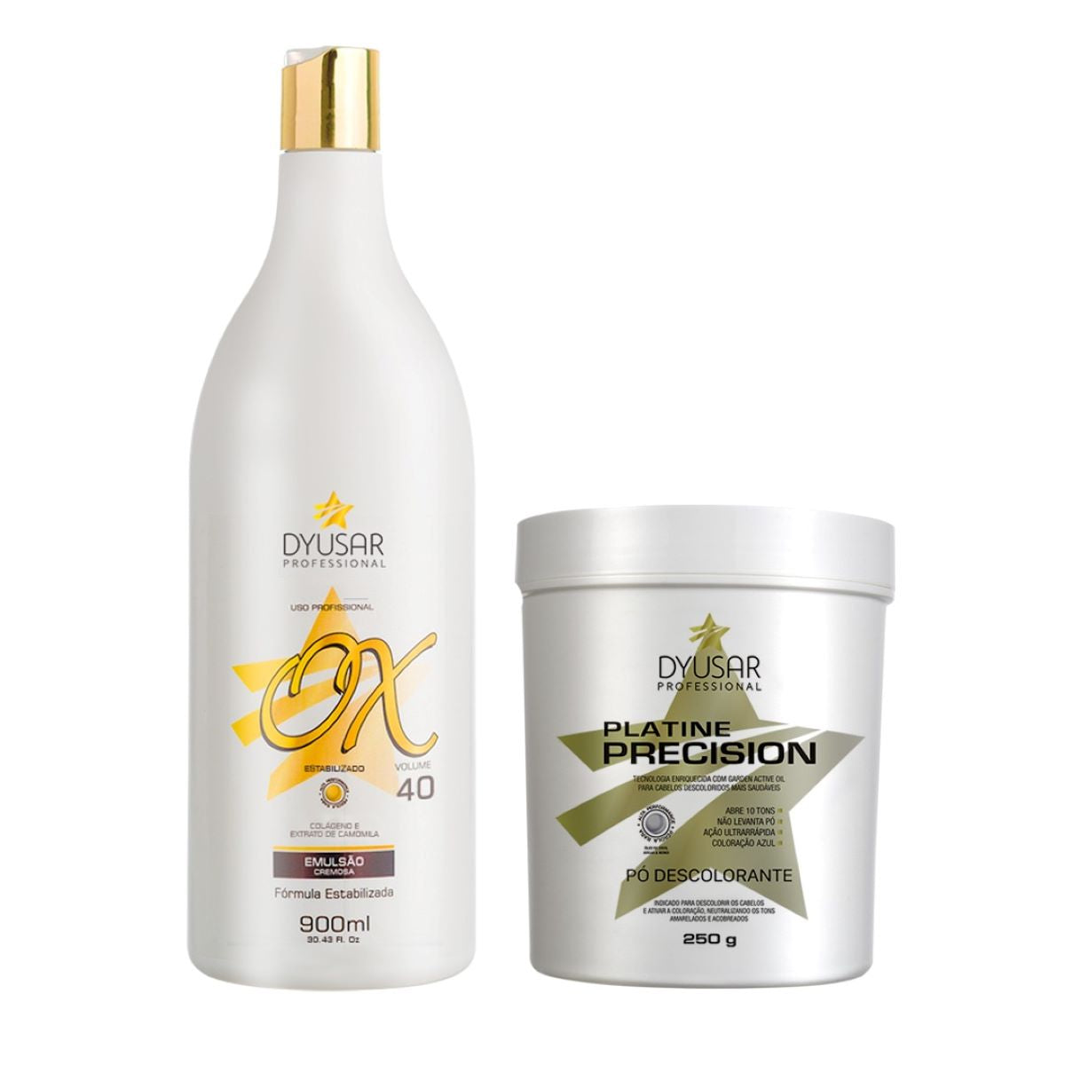 Kit Pó Descolorante Platine Precision Blue 250g e Ox 40 vol.