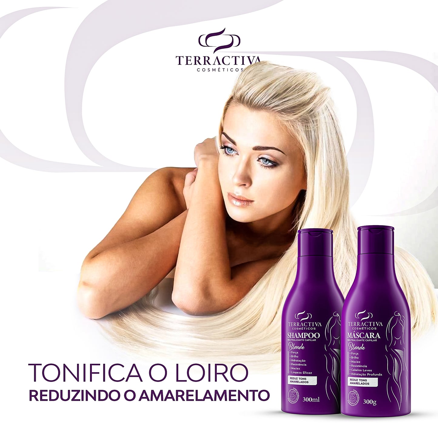 Kit Matizador Com Máscara E Shampoo De 300ml TERRACTIVA