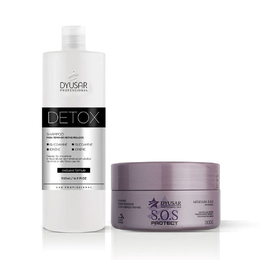Kit Shampoo Detox 500ml + Máscara S.O.S 300g da Dyusar