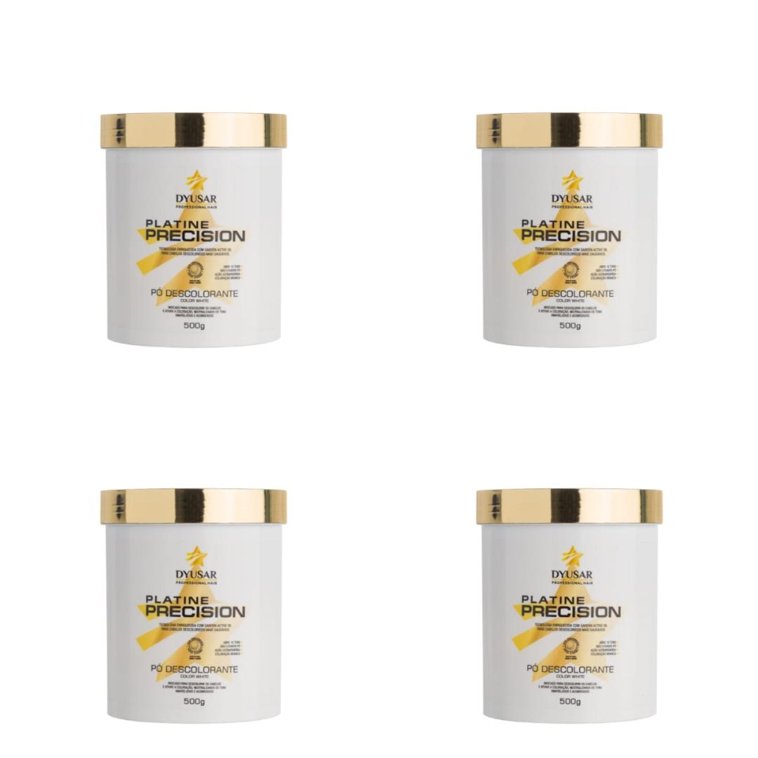Kit 4 Pó Descolorante DYUSAR Platine Precision White 500g