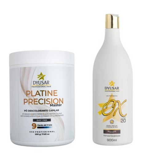 Kit Pó Descolorante Platine Precision Master+Ox20 Vol DYUSAR
