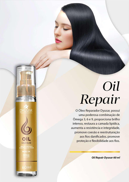 Kit Nutrição Caviar Para Casa com Óleo Reparador Anti Frizz
