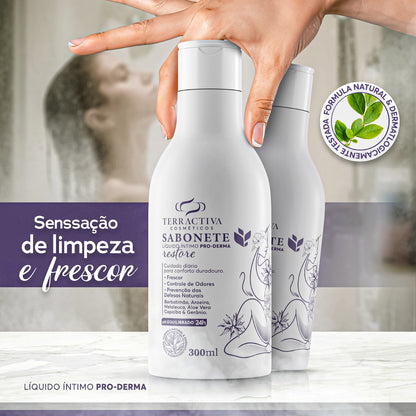 Kit 2 Sabonetes Líquidos Íntimos Pro-Derma Restaurador 300ml