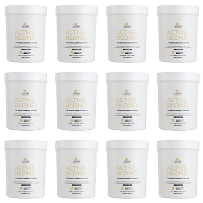 Kit 12 Pó Descolorante Active Blond DYUSAR 9 Tons