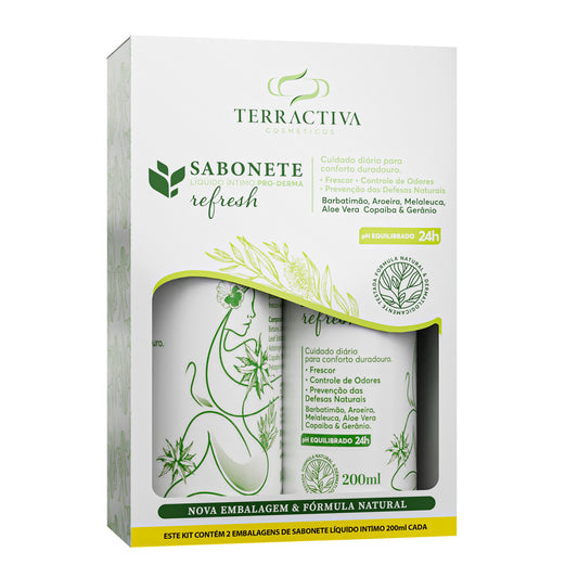Kit 2 Sabonetes Líquidos Íntimos Pro-Derma Refrescante 200ml