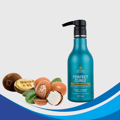 Kit  Leave-in Super 500ml  creme Pentear Perfect Curly 300ml