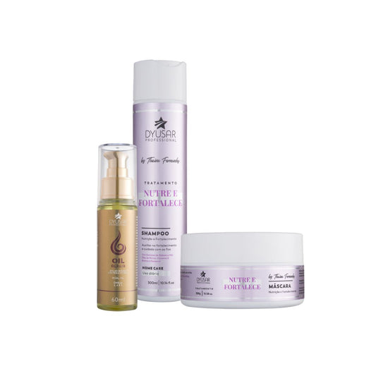 Kit Nutre E Fortalece Com Óleo De Rícino+Óleo Reparador 60ml