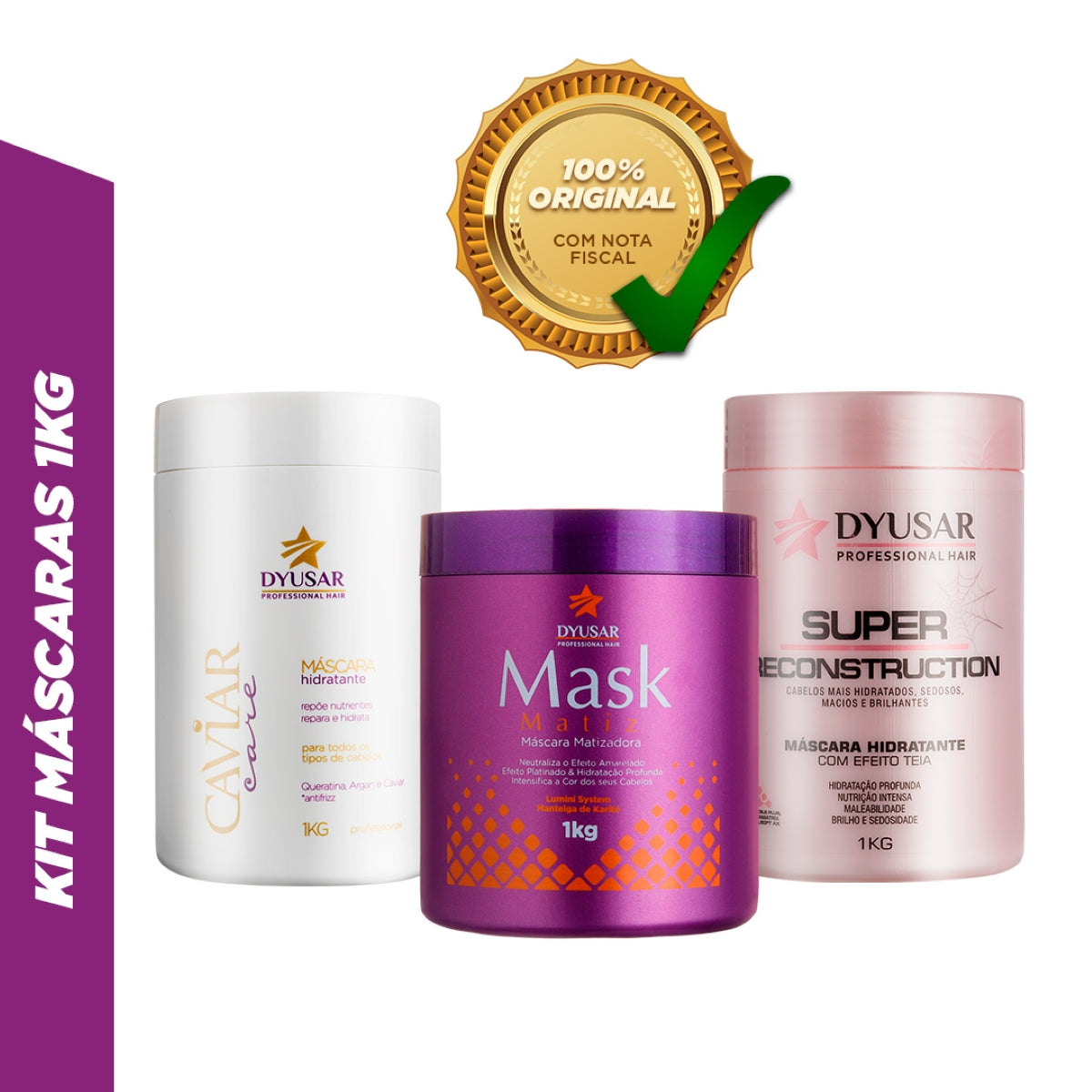 Kit de Terapia Capilar Blond para cabelos Loiros da Dyusar