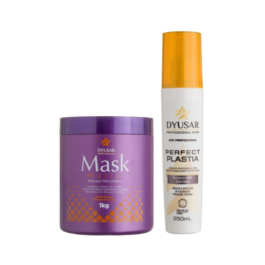 Kit Máscara Matizadora 1Kg + Fluído Pré Escova DYUSAR