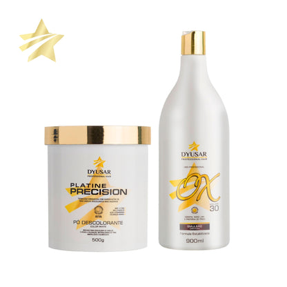 Kit Descoloração Profissional Pó Descolorante Branco e Ox 30