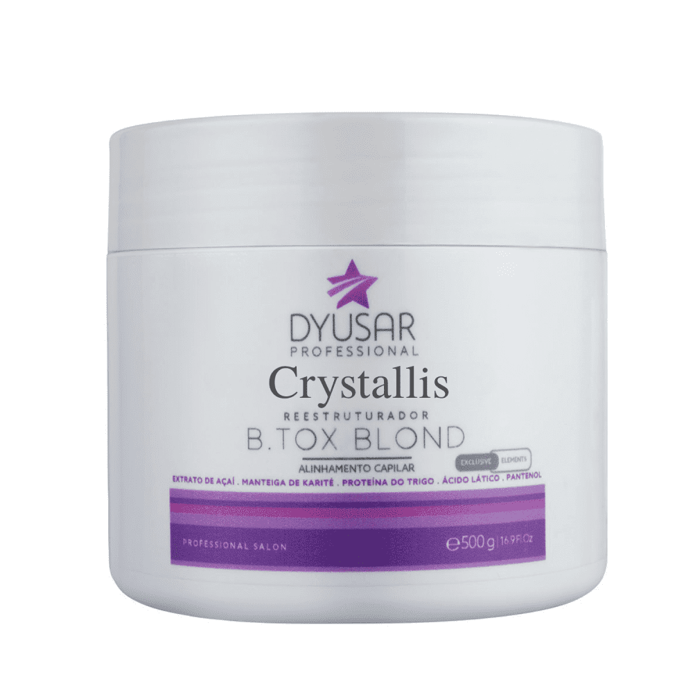 Máscara Redutora de Volume Cristal Blond Dyusar Cosméticos 500g