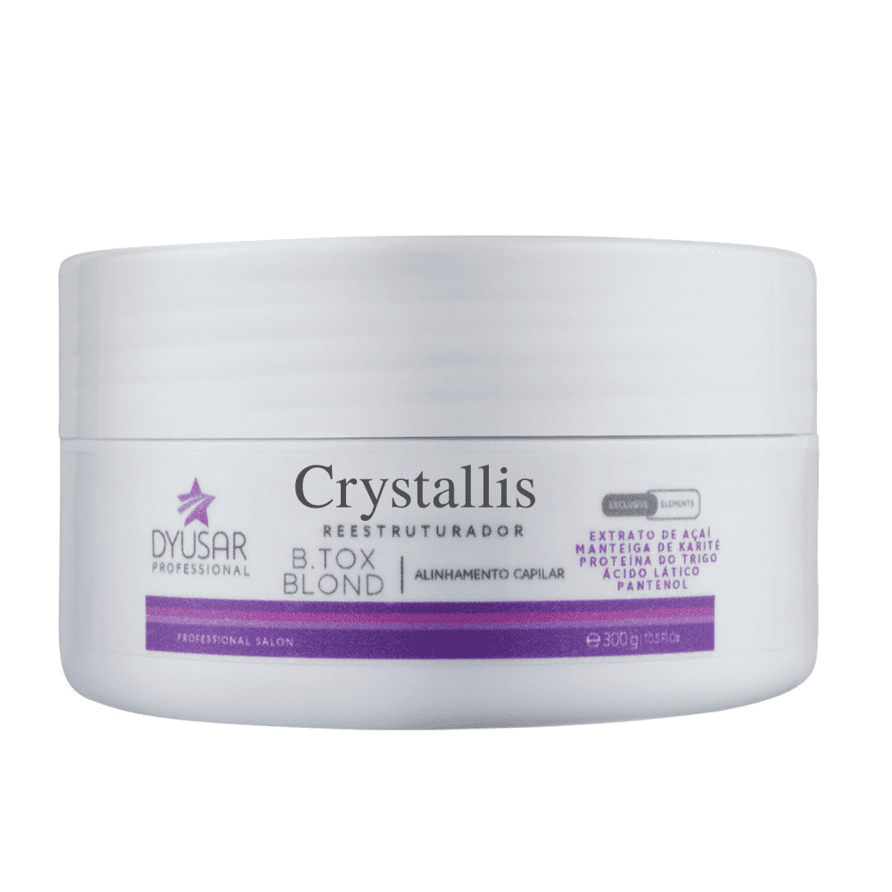Máscara Redutora de Volume Cristal Blond Dyusar Cosméticos 300g