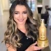 Cabelo com resultado de salão após o uso da Máscara de Hidratação e Shampoo da DYUSAR Professional Line Golden