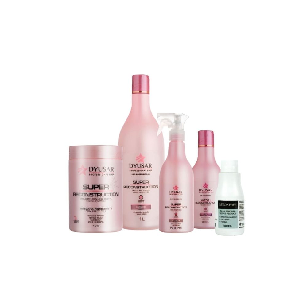 Reconstrução e Cauterização Com Queratina e Shampoo Detox