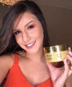 Resultado da Máscara de Hidratação de Banho de Ouro Line Gold que vem no Kit Cronograma Capilar com Máscaras da DYUSAR Cosméticos