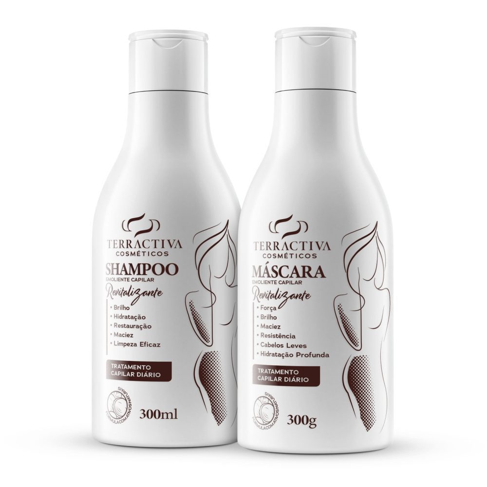 Kit Revitalizante Com Máscara E Shampoo De 300ml TERRACTIVA