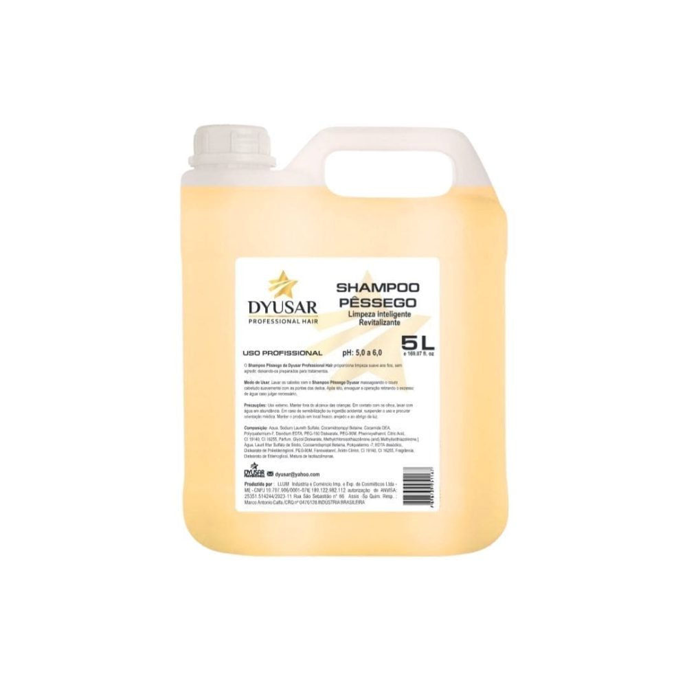 Shampoo de Pêssego para Lavatórios DYUSAR Cosméticos 5l