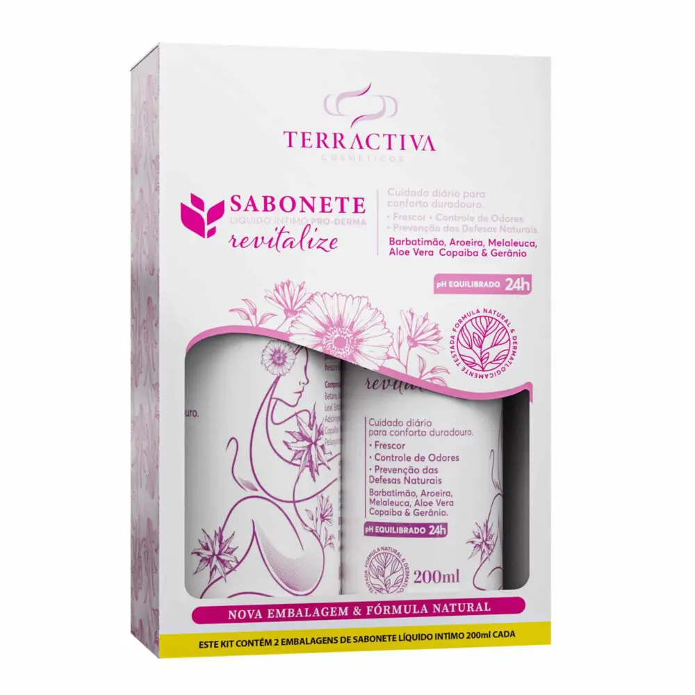 Kit 2 Sabonetes Líquidos Íntimos Revitalizante 200ml