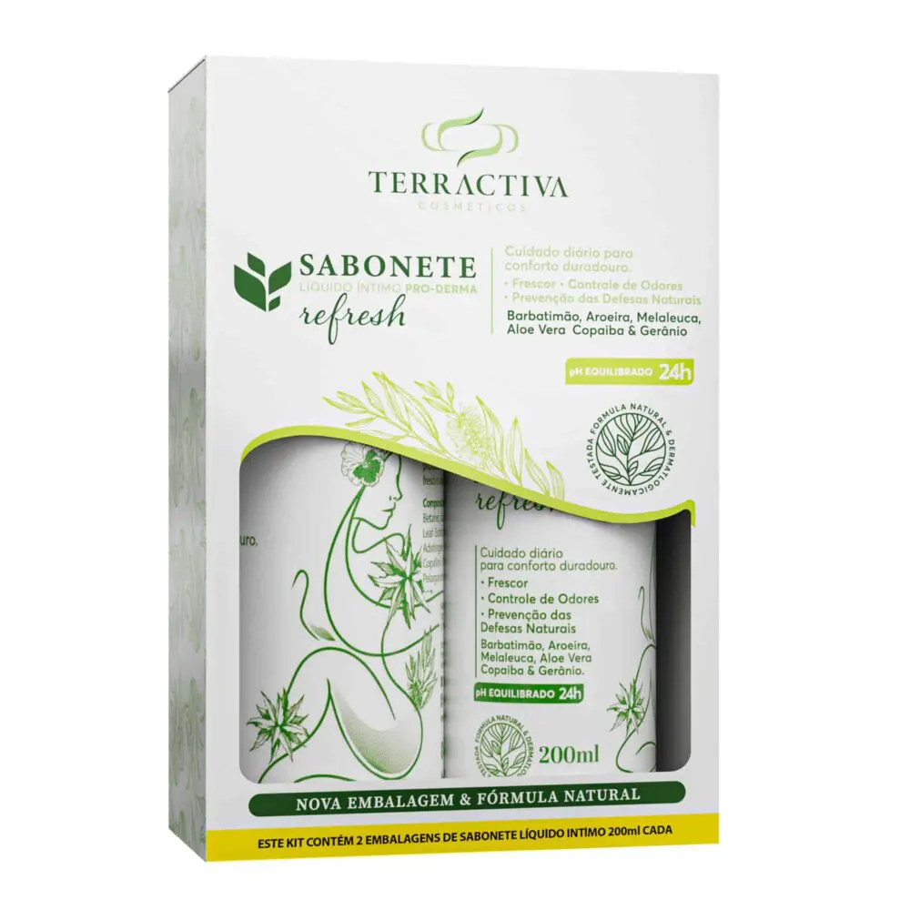 Kit 2 Sabonetes Líquidos Íntimos Pro-Derma Refrescante 200ml