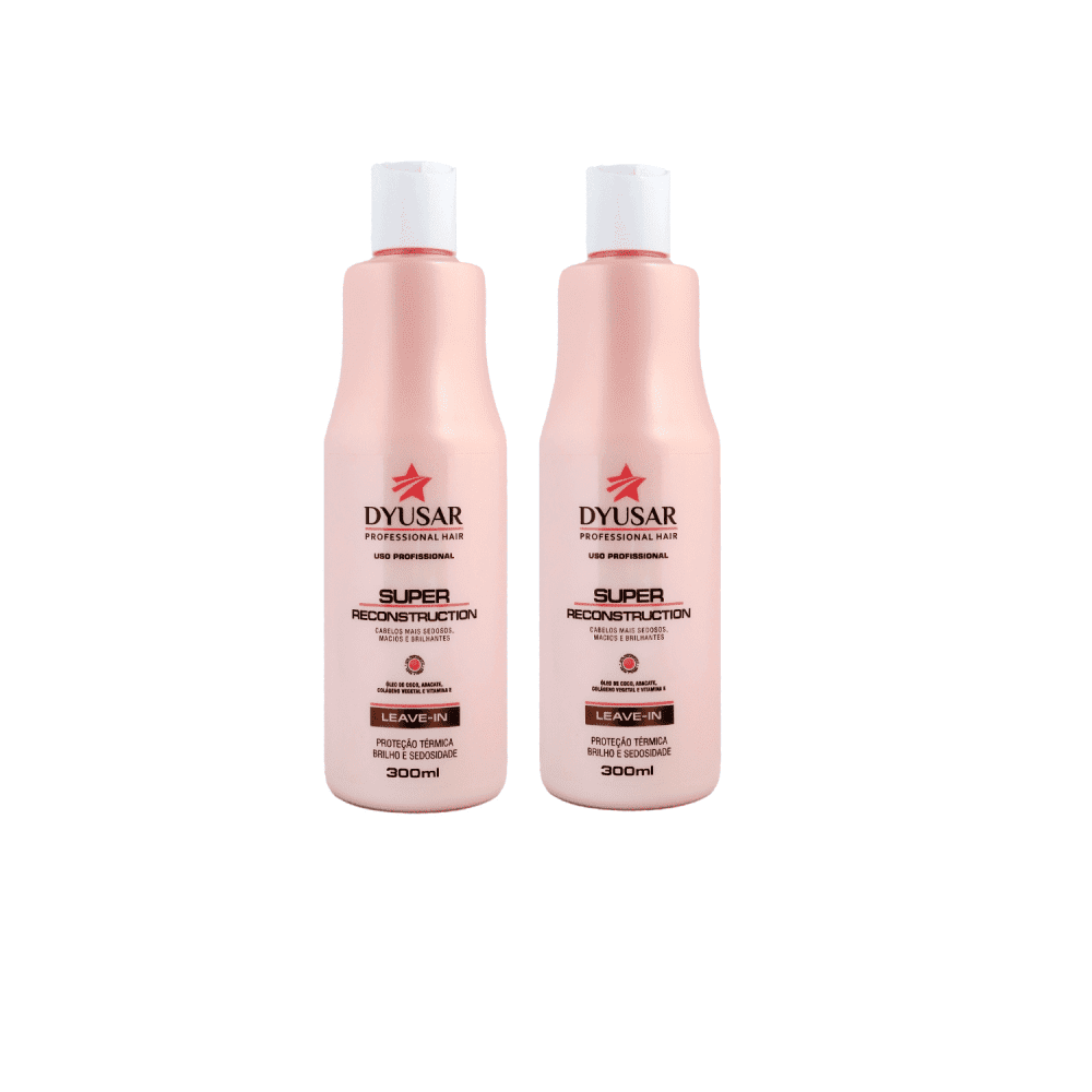 Kit com 2 Leave-in Super Reconstruction Dyusar 300ml