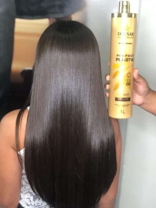 Liso perfeito com a escova progressiva perfect plastia e shampoo anti residuo perfect cleanning Dyusar