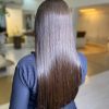 Cabelo macio e sedoso depois da lavagem com o shampoo anti resíduo