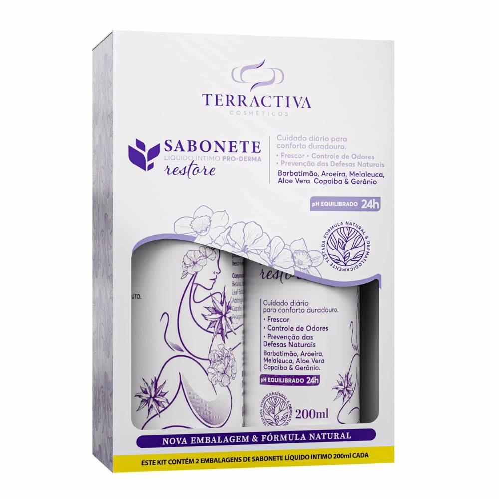 Kit 2 Sabonetes Líquidos Íntimos Pro-Derma Restaurador 200ml