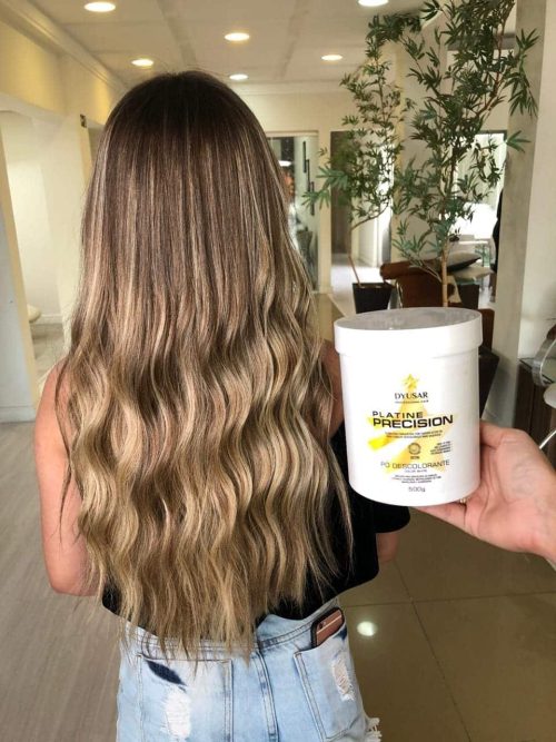 Pó Descolorante Azul Platine Precision 10 Tons Dyusar Cosméticos 500g