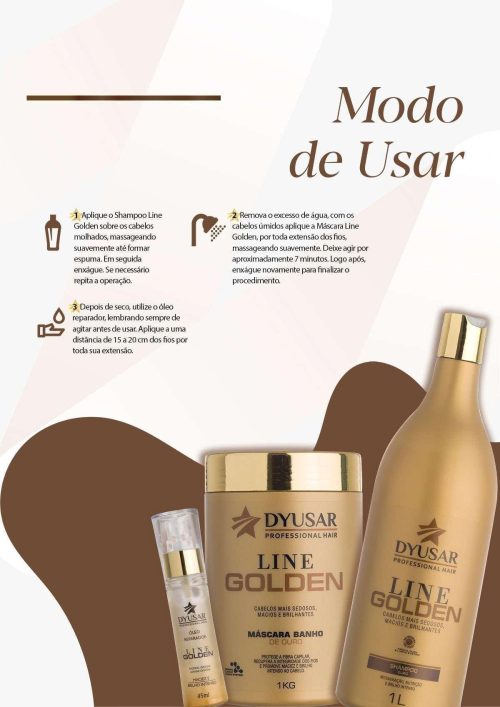 modo de usar Condicionador de Hidratação Ouro Dyusar Cosméticos 300ml