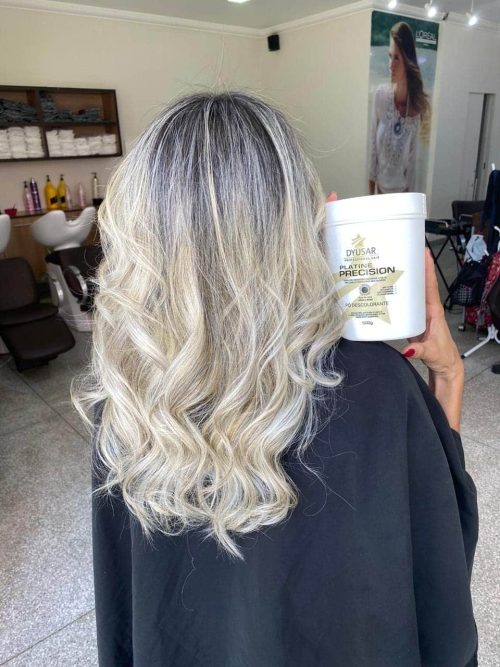 Pó Descolorante Azul Platine Precision 10 Tons Dyusar Cosméticos 500g